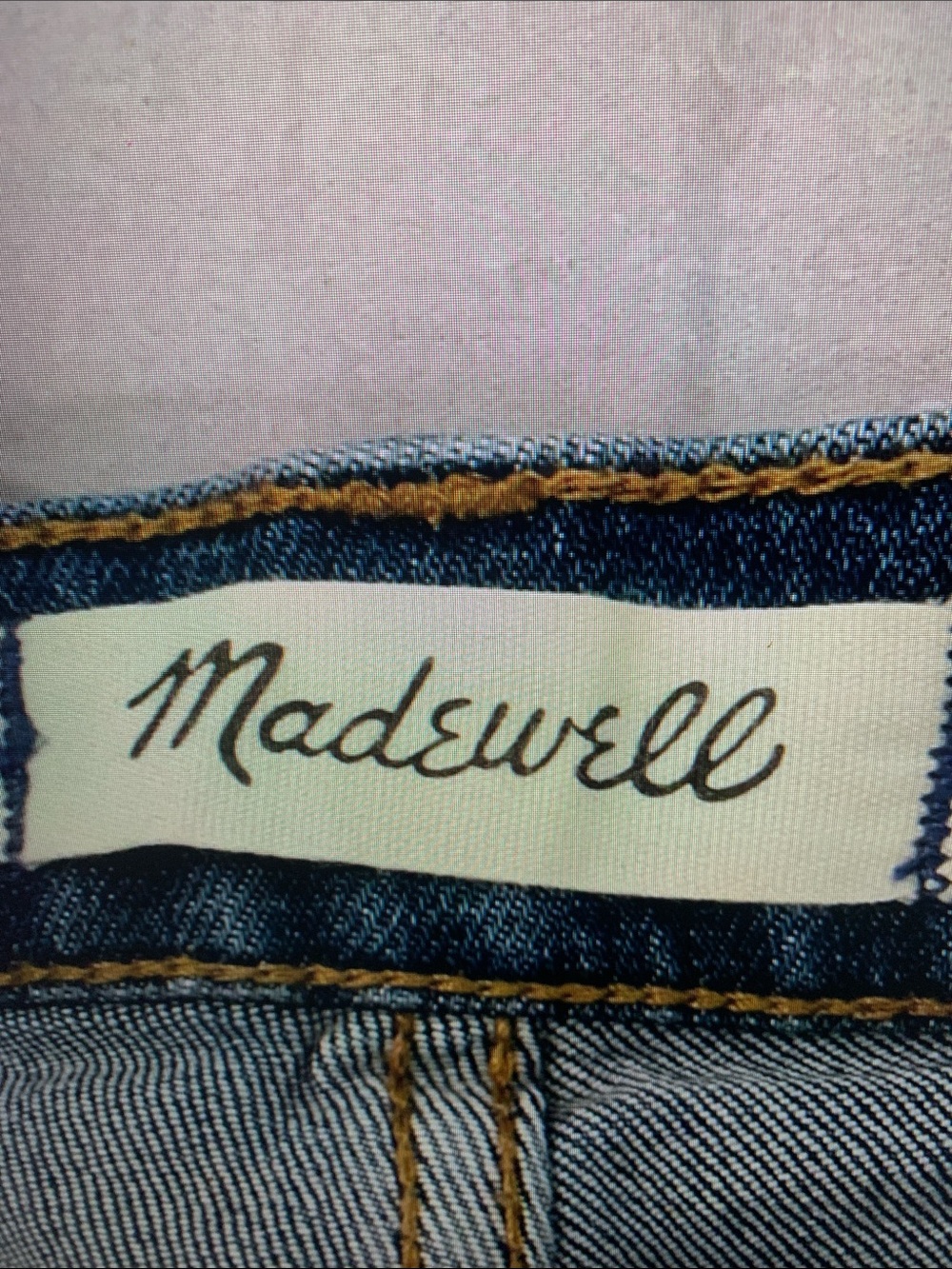 Madewell Blue Rolled Hem Distressed Denim Shorts - Picture 3 of 4